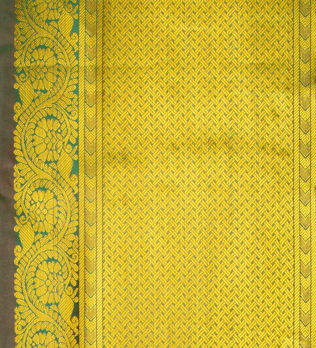 Kuberan Golden Yellow Ponnadai Shawl