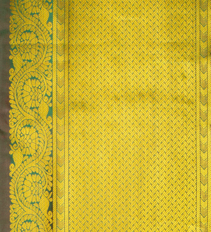 Kuberan Golden Yellow Ponnadai Shawl