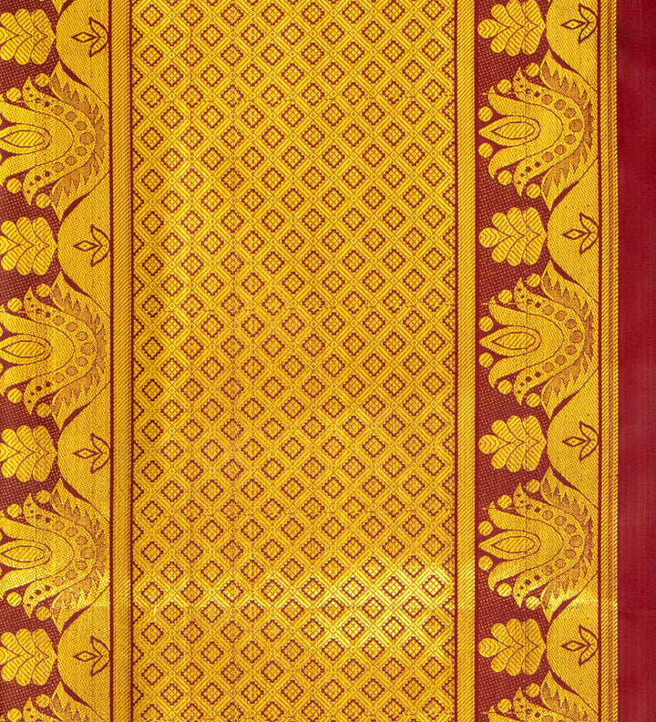 Kuberan Wine Red Ponnadai Shawl