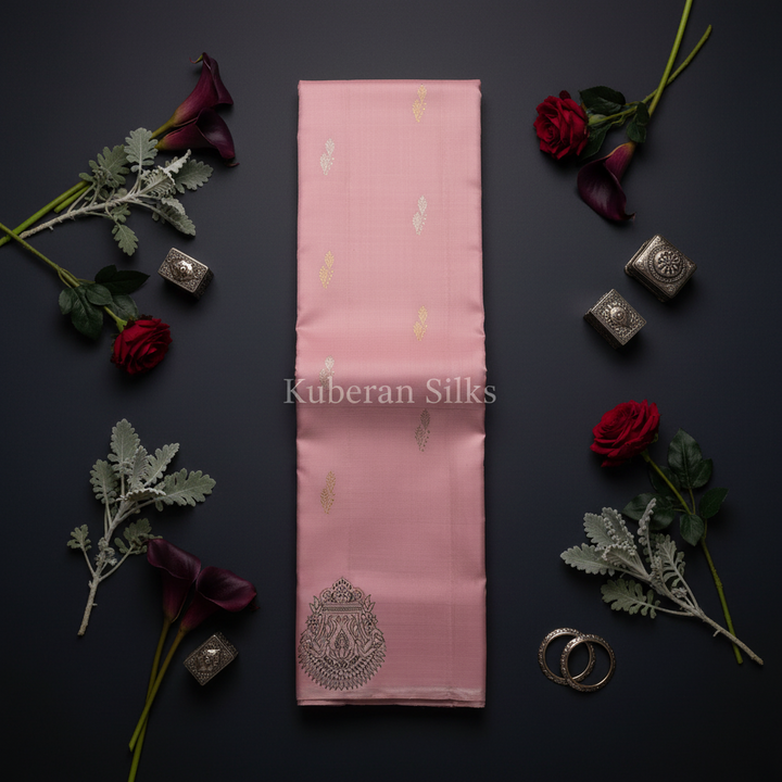Kuberan Soft Pink Kanchipuram Silk Saree