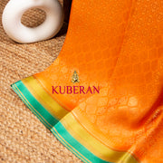 KUBERAN YELLOWISH ORANGE MYSORE SILK SAREE