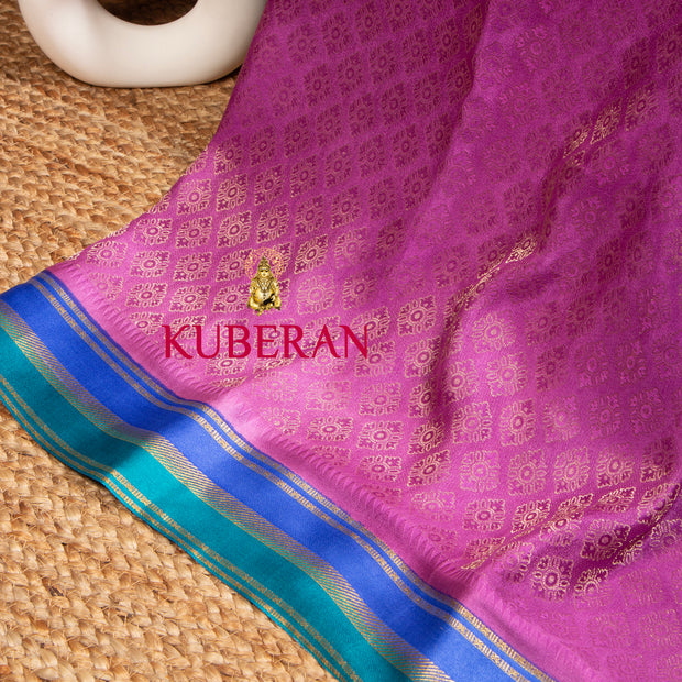 KUBERAN ROYAL FUCHSIA MYSORE SILK SAREE