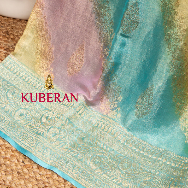 Kuberan Moonstone Blue Mysore Silk Saree