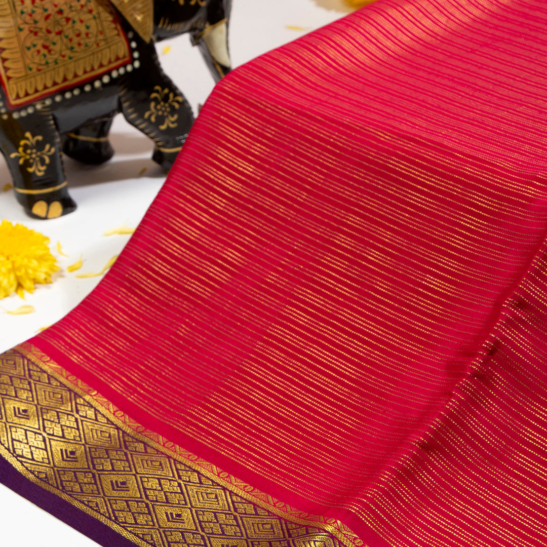 Purple Mysore Silk Saree 