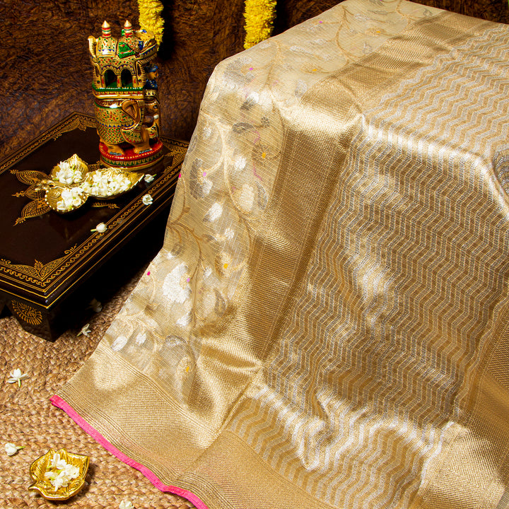 Kuberan Gold Kora Saree