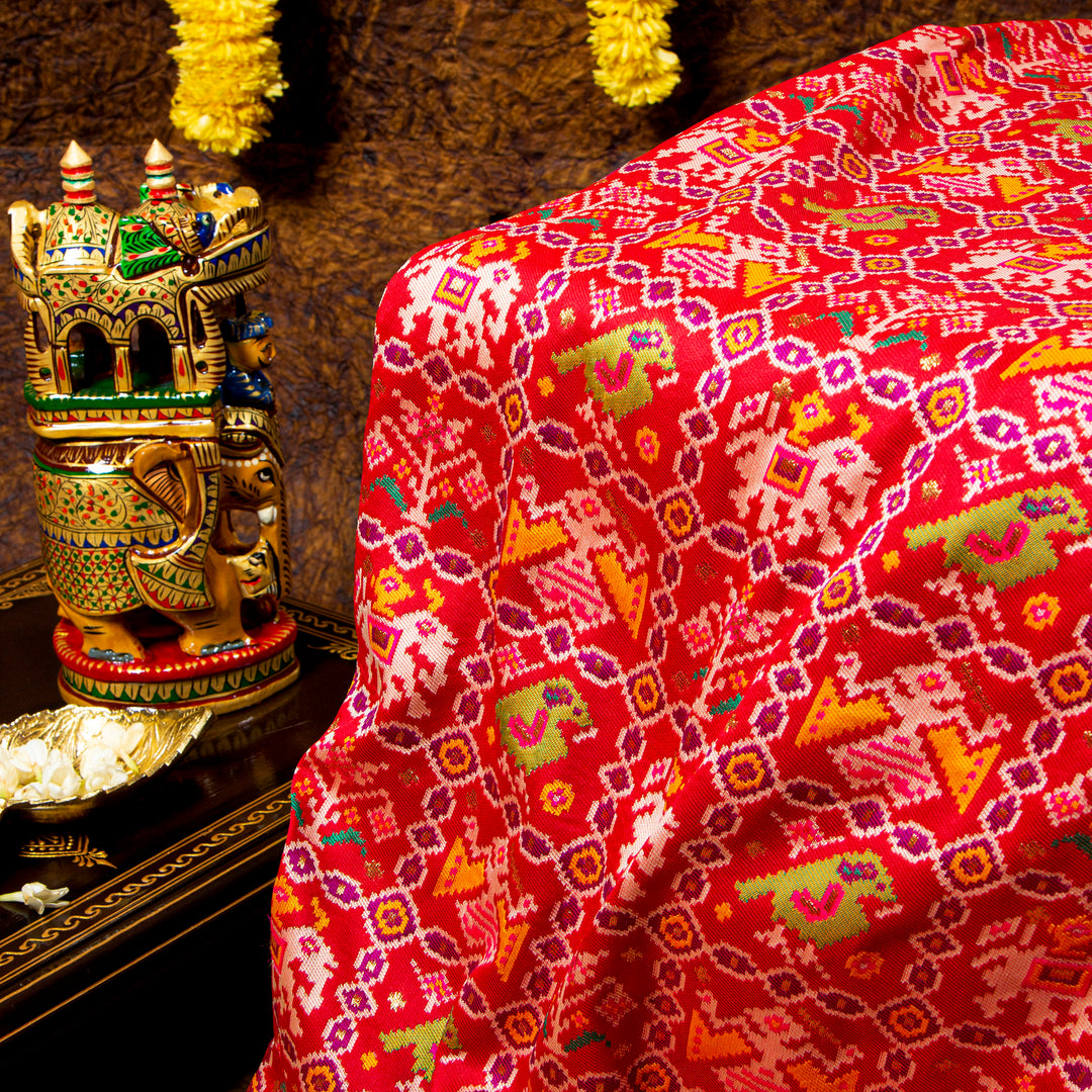 Kuberan red Paithani Patola saree