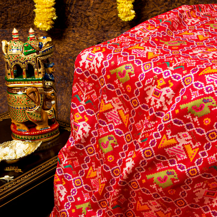 Kuberan red Paithani Patola saree