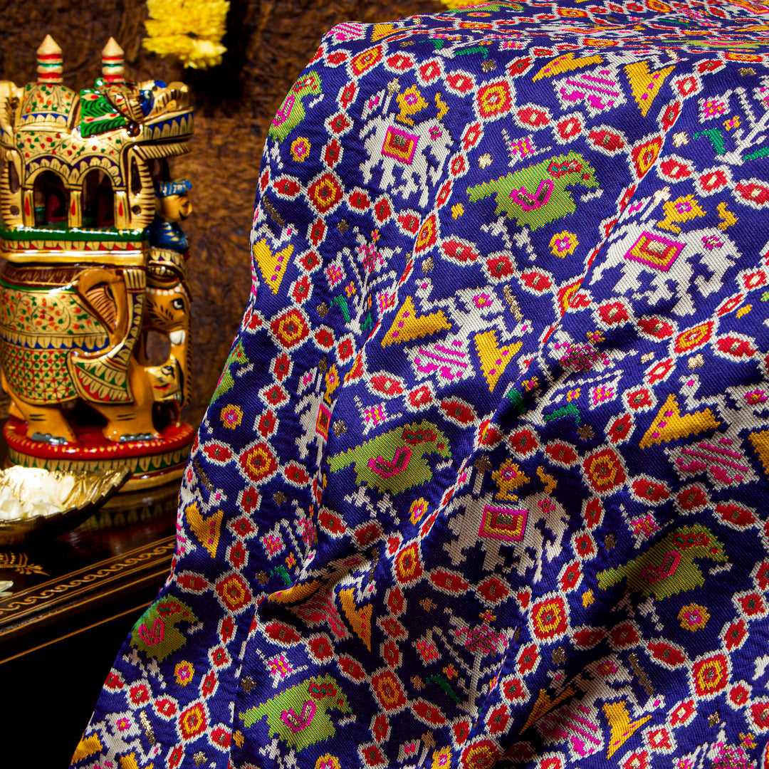 Kuberan Royal Blue Paithani Patola Saree
