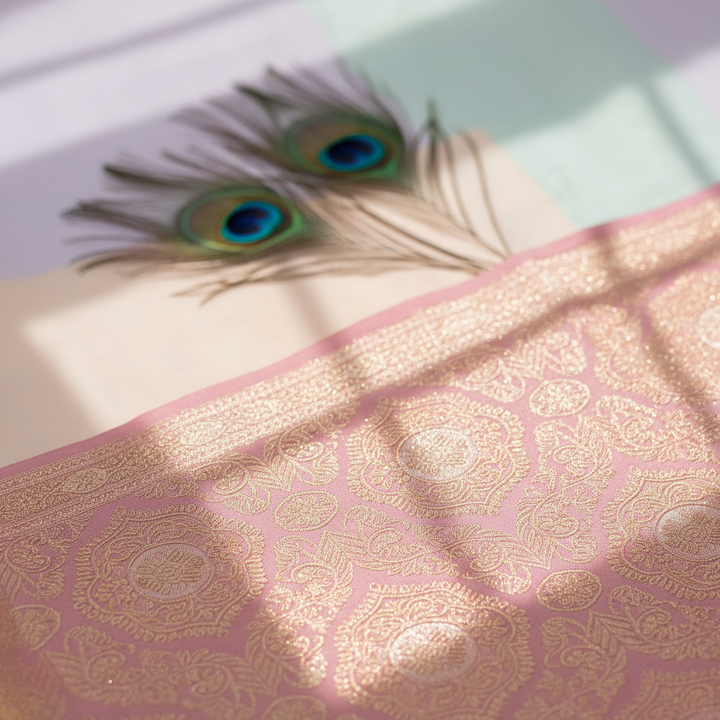 Kuberan Purple Pink Kanchipuram Silk Saree