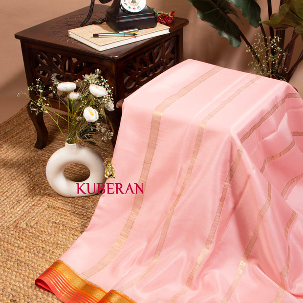 Kuberan Daisy Pink Mysore Silk Saree