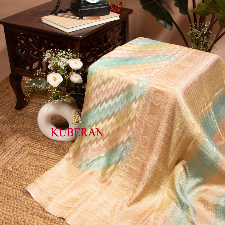 Kuberan Light Peach Mysore Silk Saree