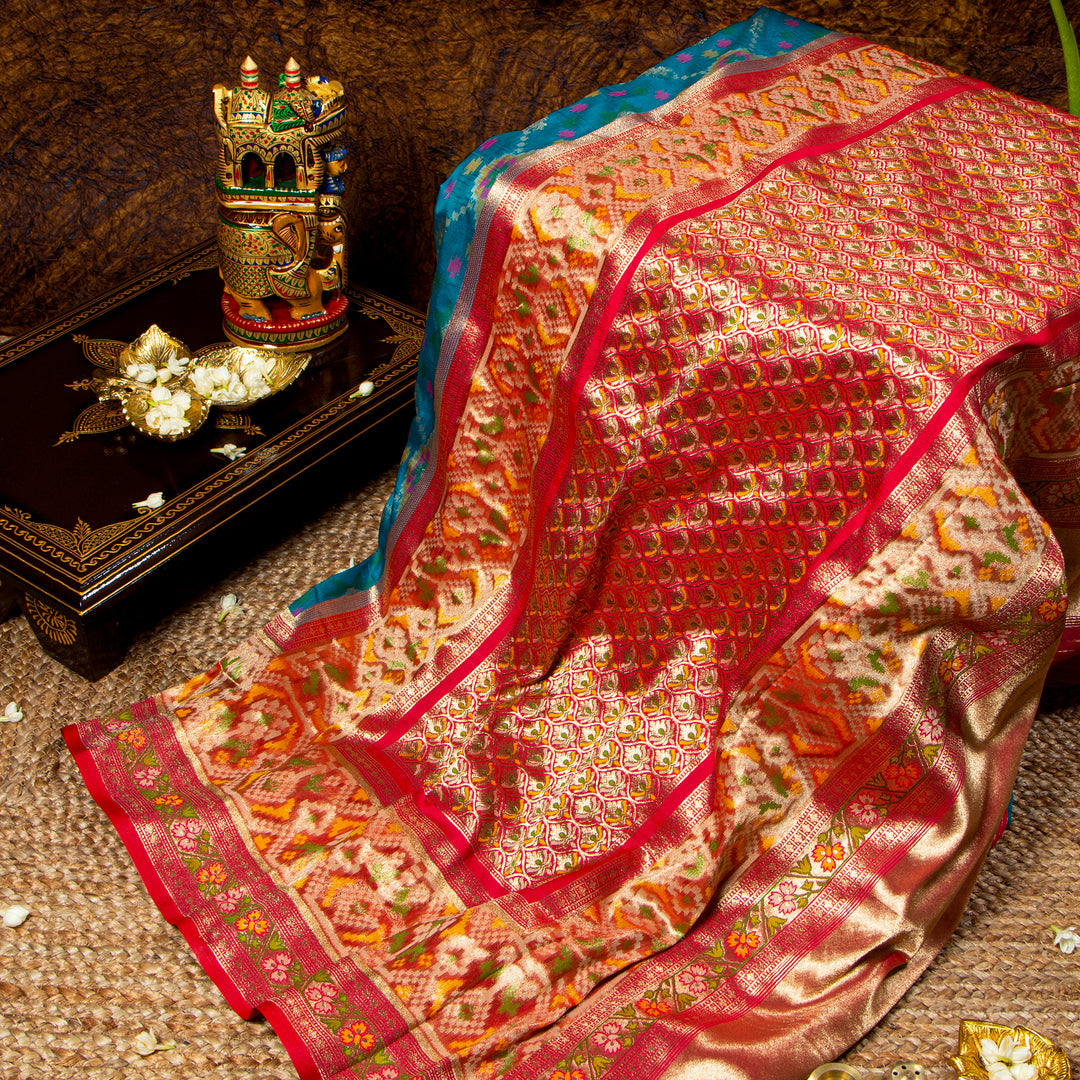 Kuberan Blue Paithani Patola Saree