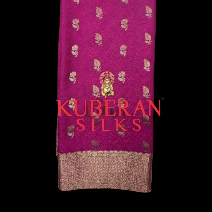 Kuberan Magenta Mysore Silk Saree.
