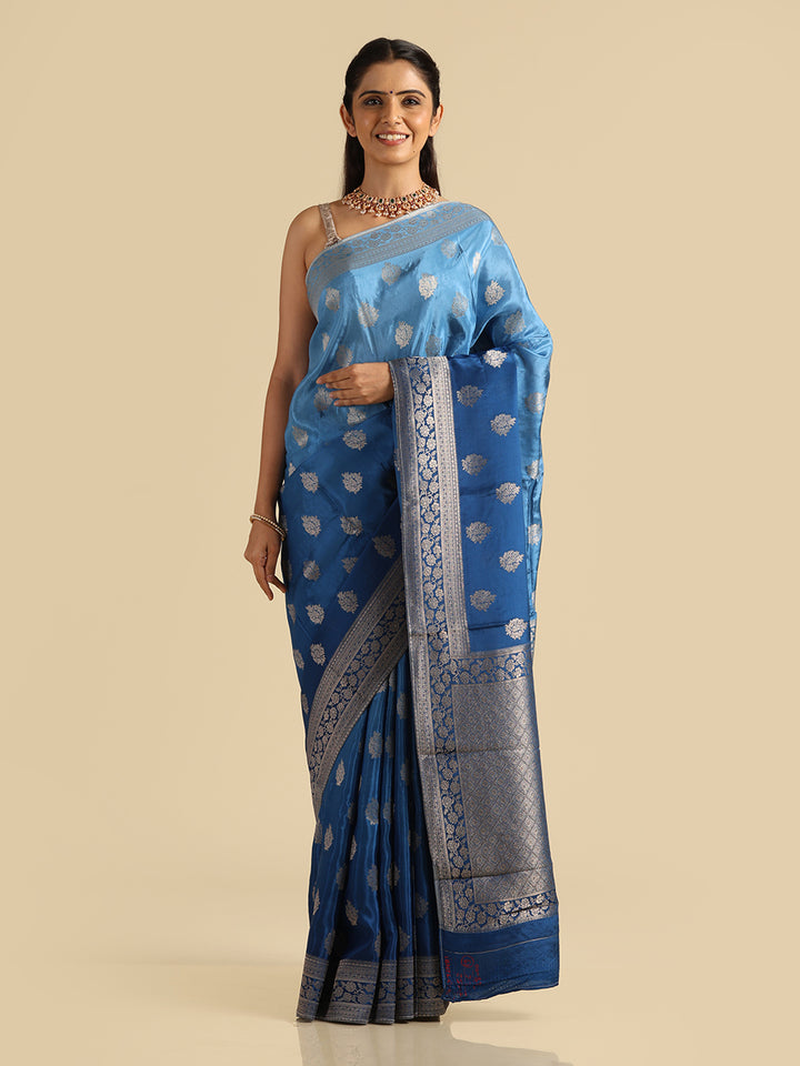 Kuberan blue Banarasi Saree