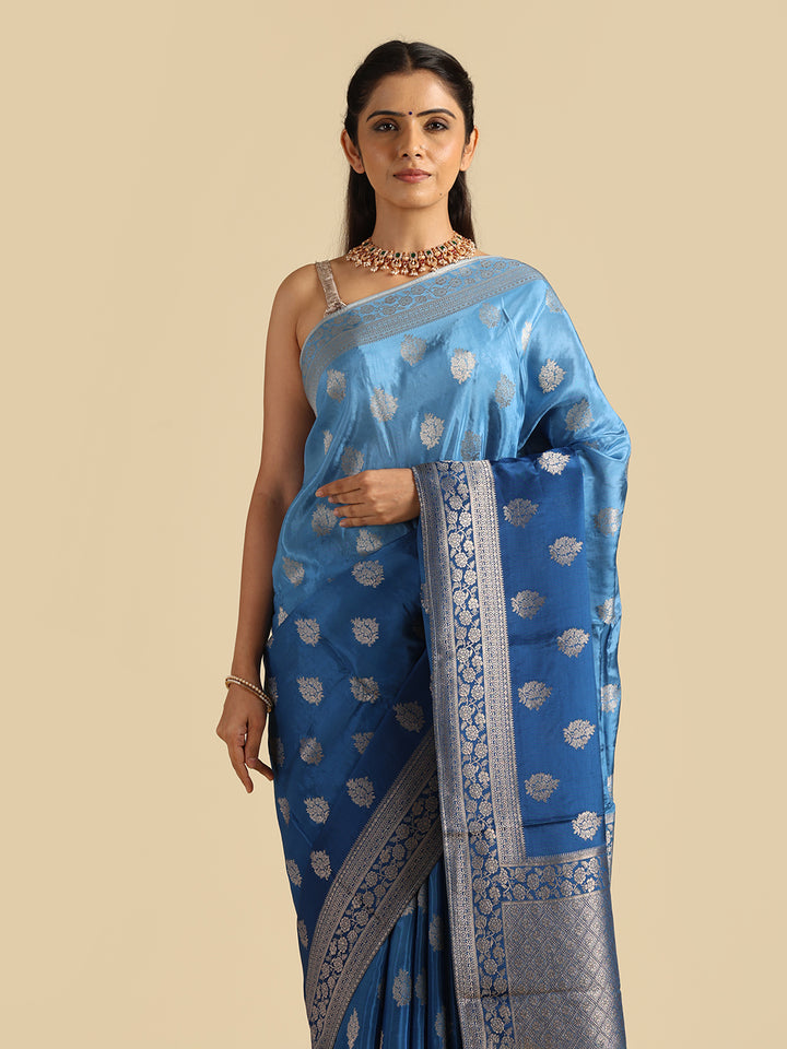 Kuberan blue Banarasi Saree