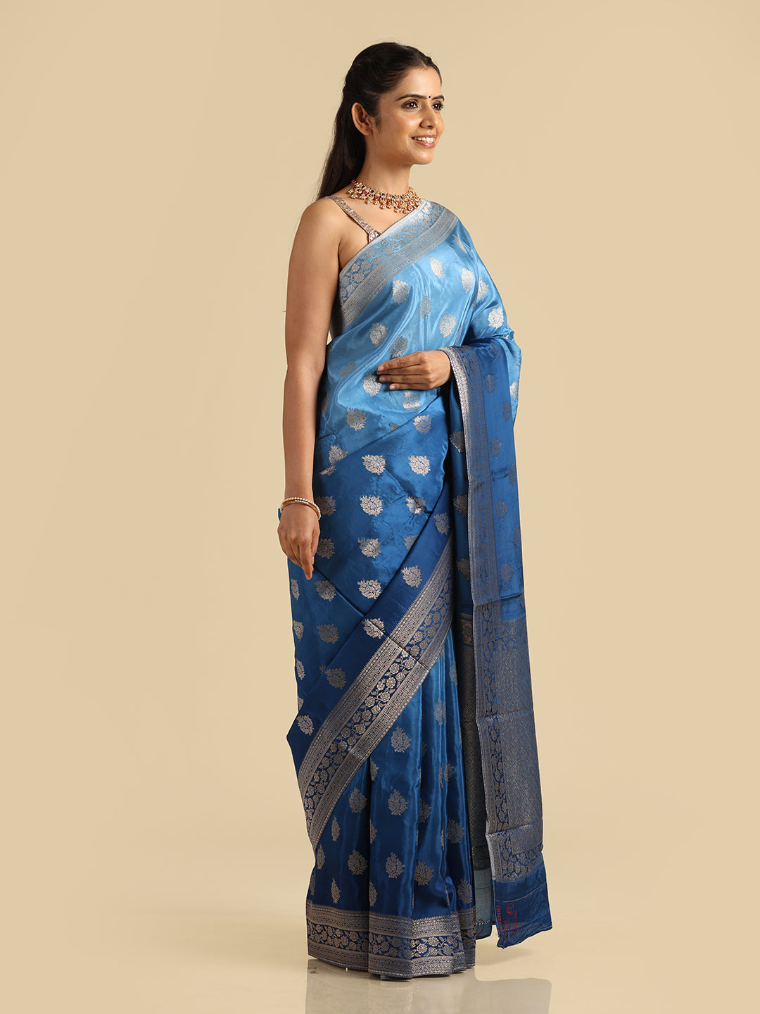 Kuberan blue Banarasi Saree