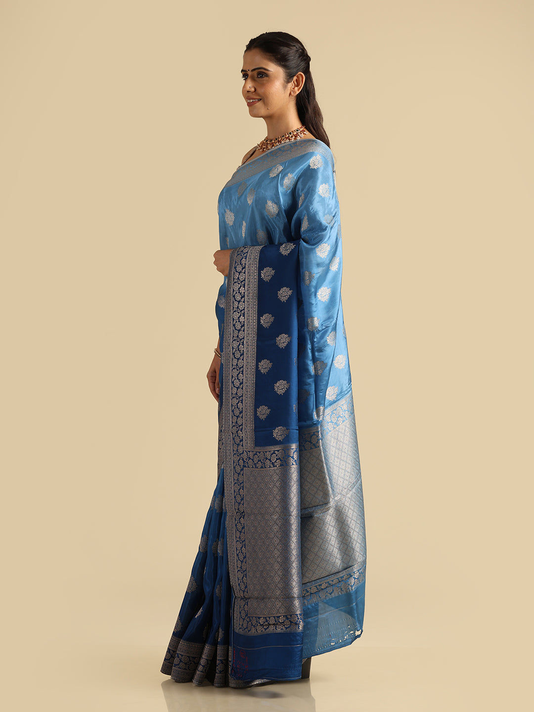 Kuberan blue Banarasi Saree