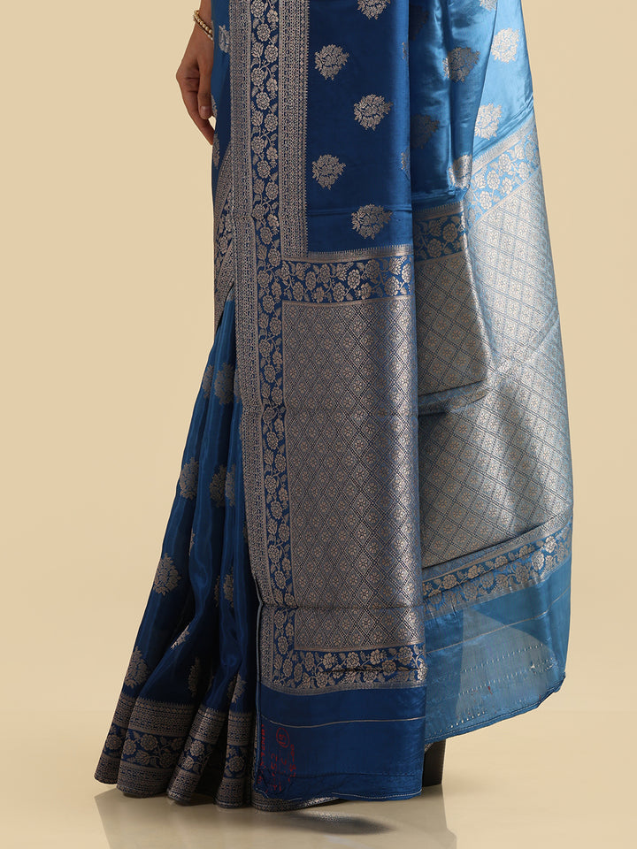 Kuberan blue Banarasi Saree