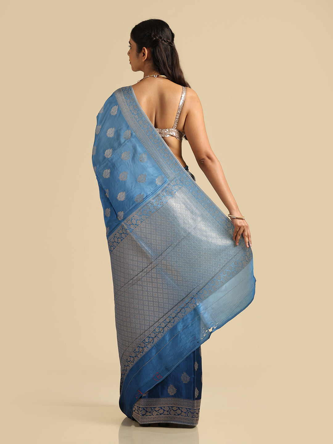 Kuberan blue Banarasi Saree