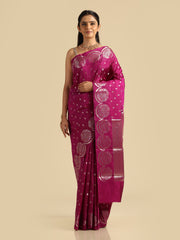 Kuberan pink Banarasi Saree