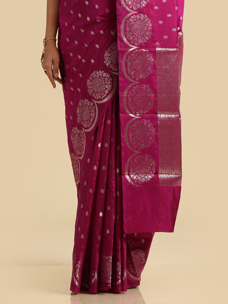 Kuberan pink Banarasi Saree