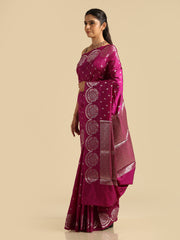 Kuberan pink Banarasi Saree
