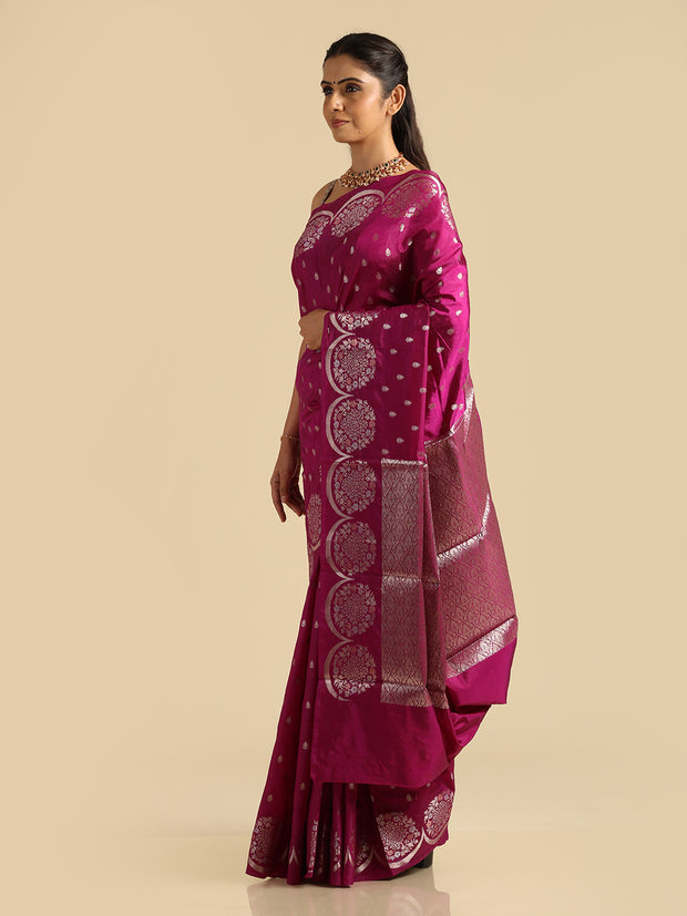 Kuberan pink Banarasi Saree