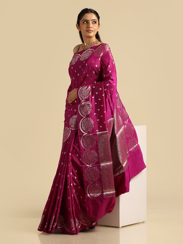 Kuberan pink Banarasi Saree