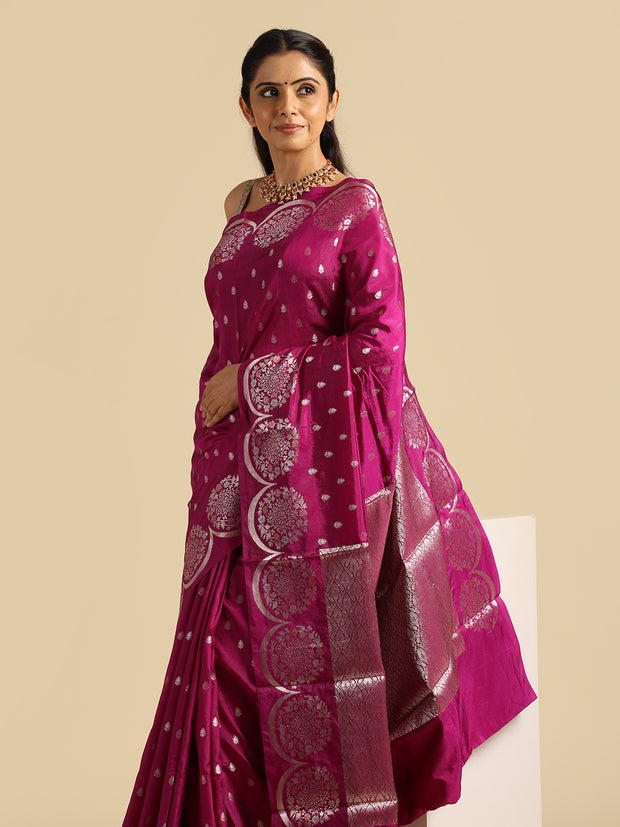 Kuberan pink Banarasi Saree