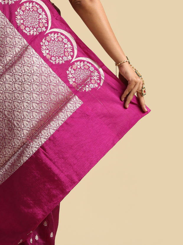 Kuberan pink Banarasi Saree