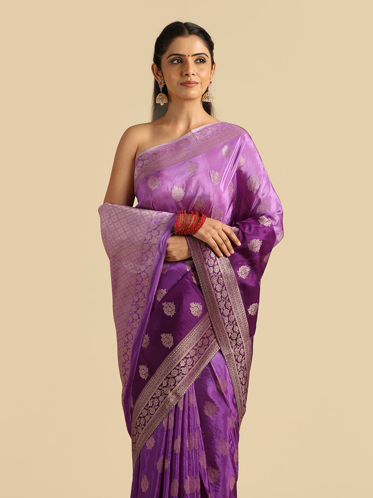 Kuberan Purple Banarasi Saree