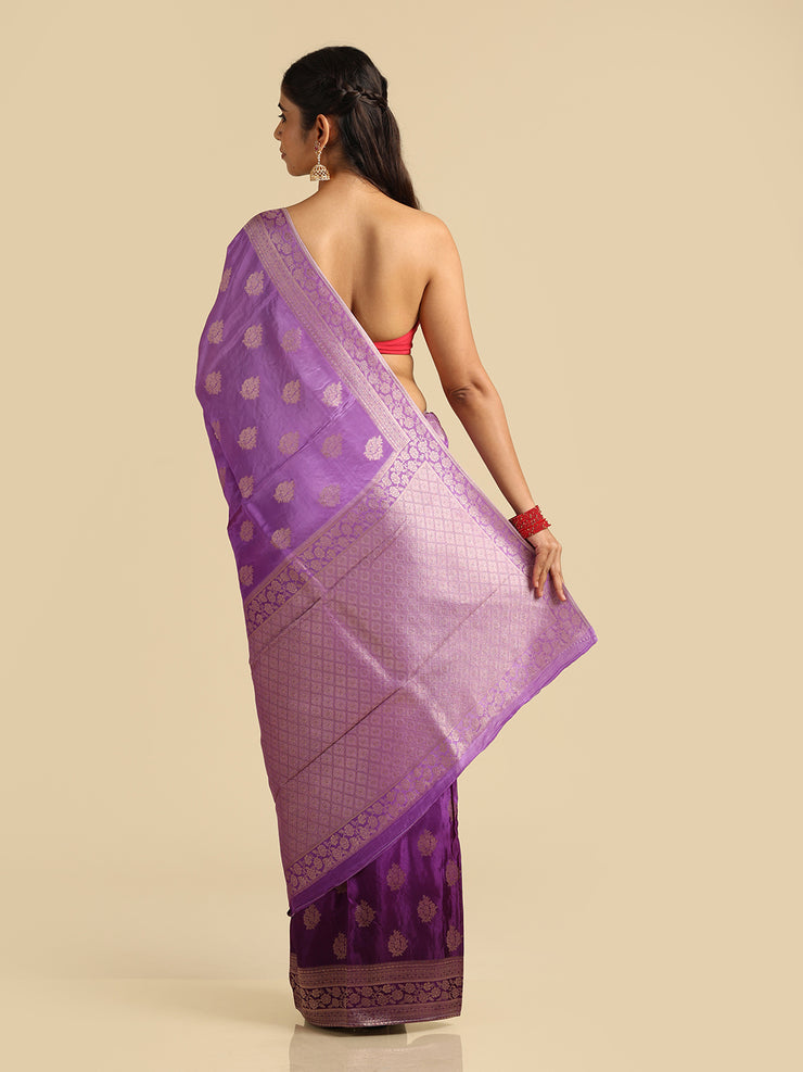 Kuberan Purple Banarasi Saree