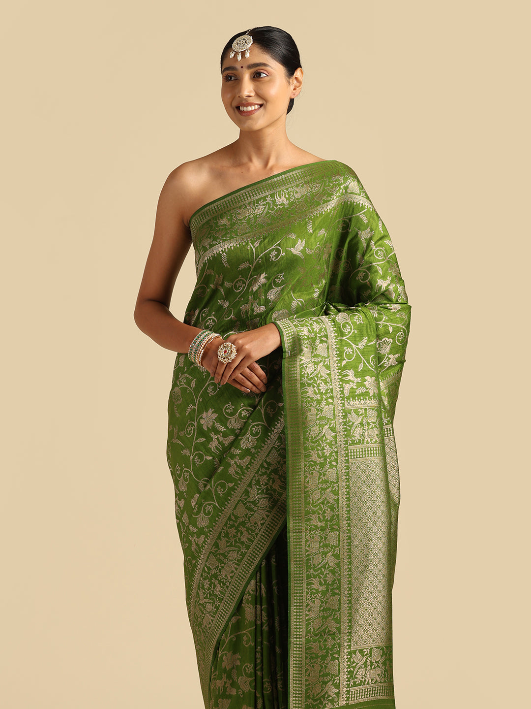 Kuberan Green Banarasi Saree