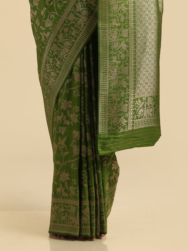 Kuberan Green Banarasi Saree