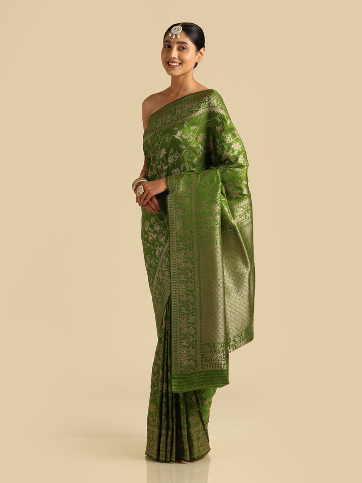 Kuberan Green Banarasi Saree
