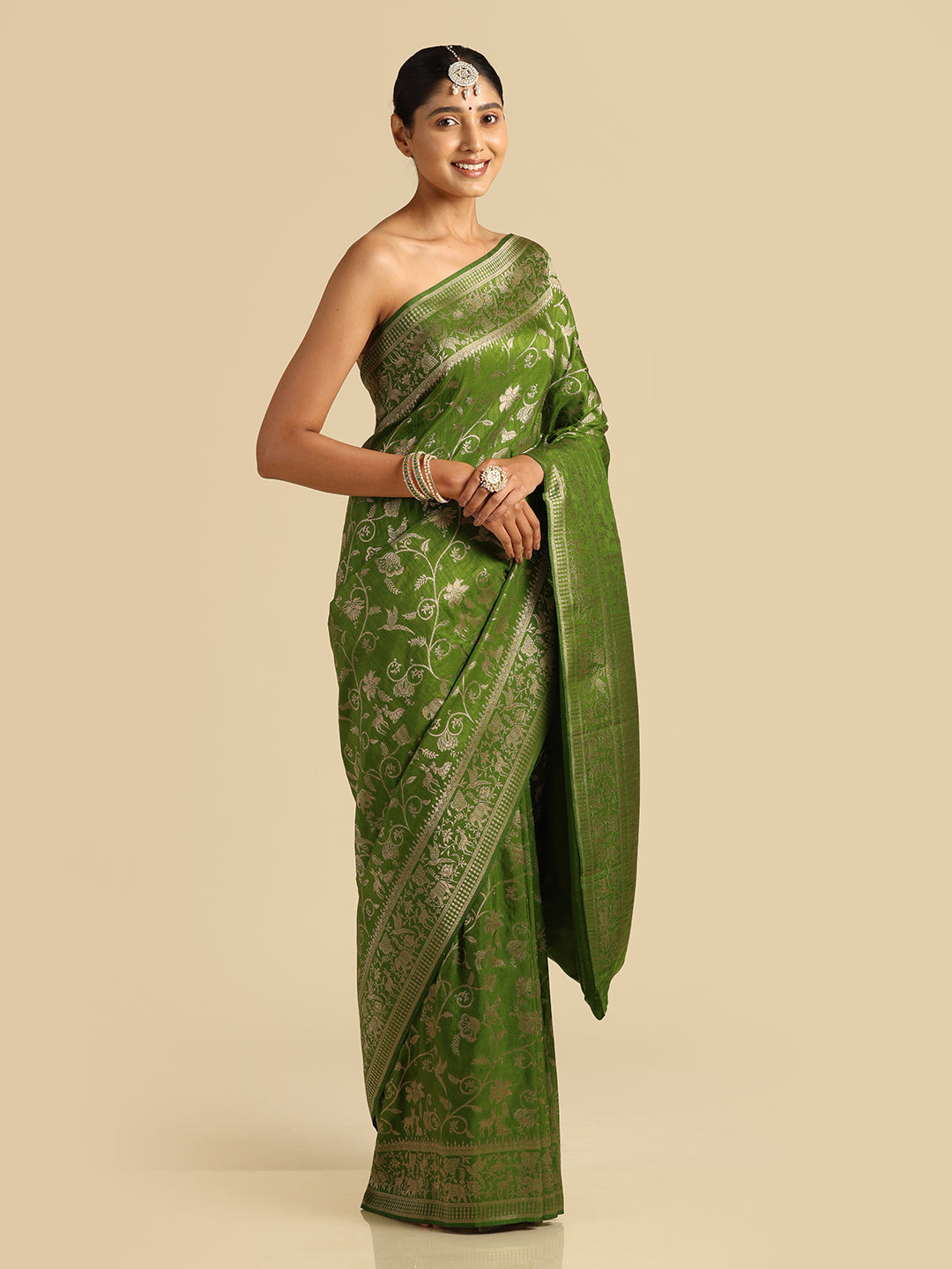 Kuberan Green Banarasi Saree