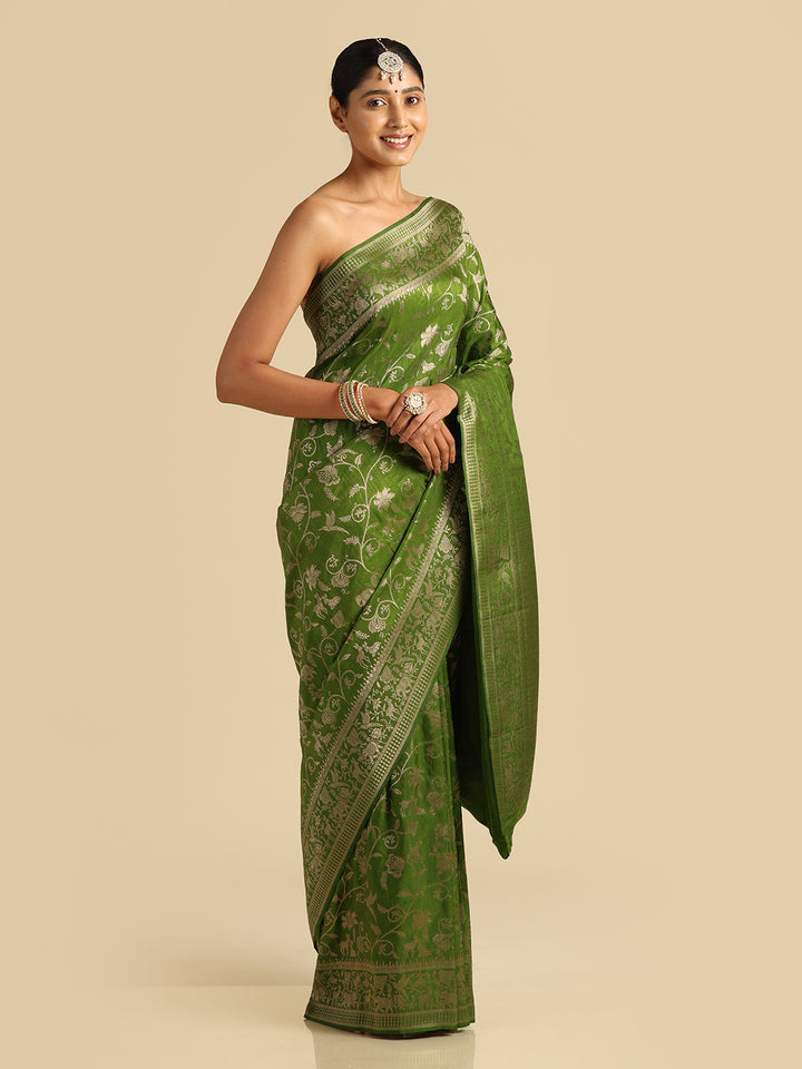 Kuberan Green Banarasi Saree