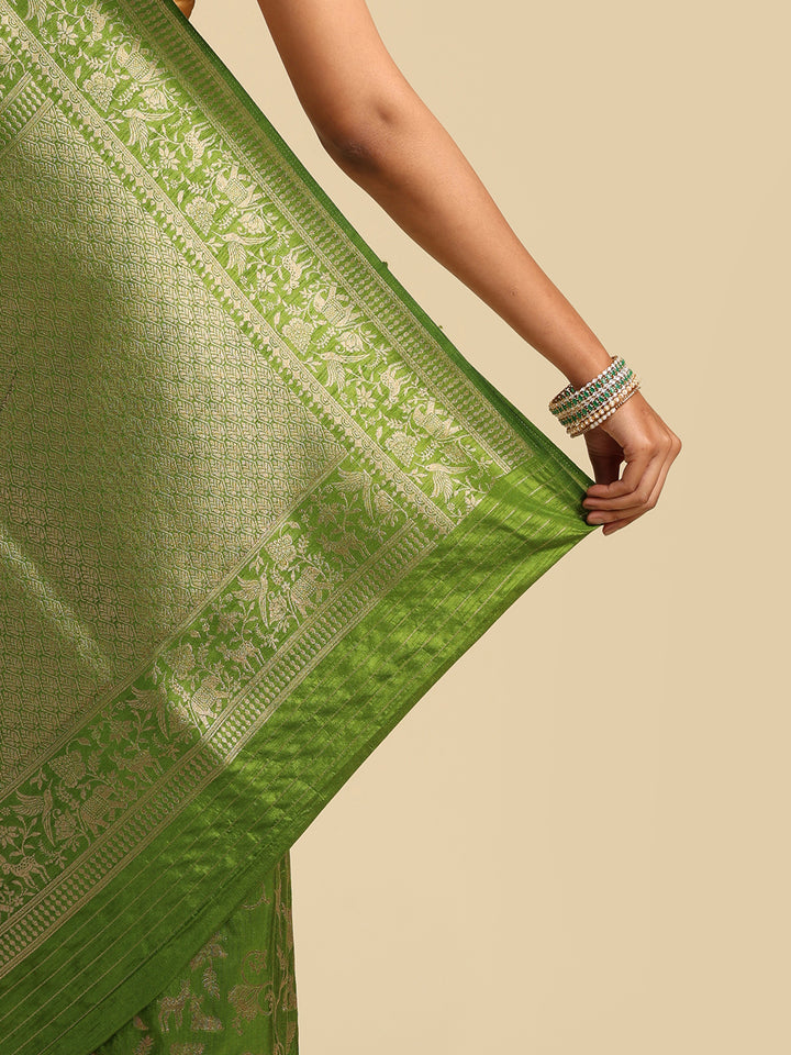 Kuberan Green Banarasi Saree