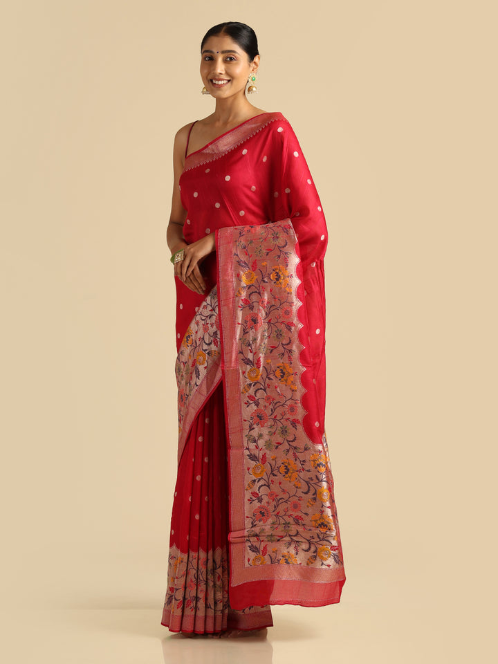 Kuberan red Banarasi Saree