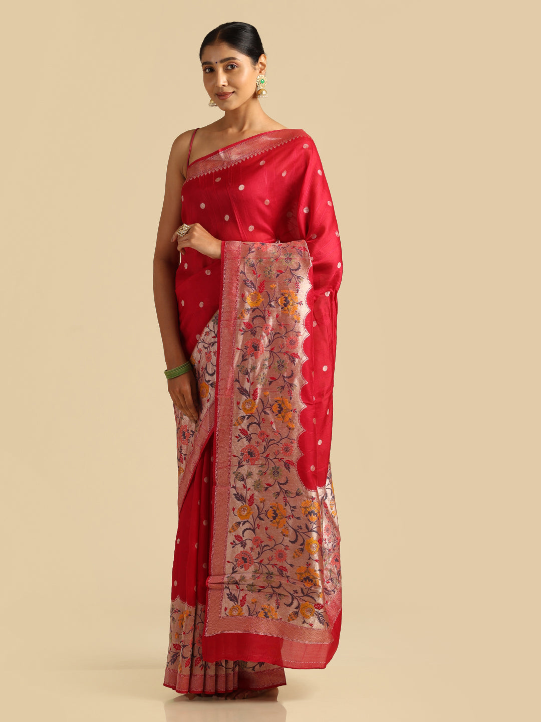 Kuberan red Banarasi Saree