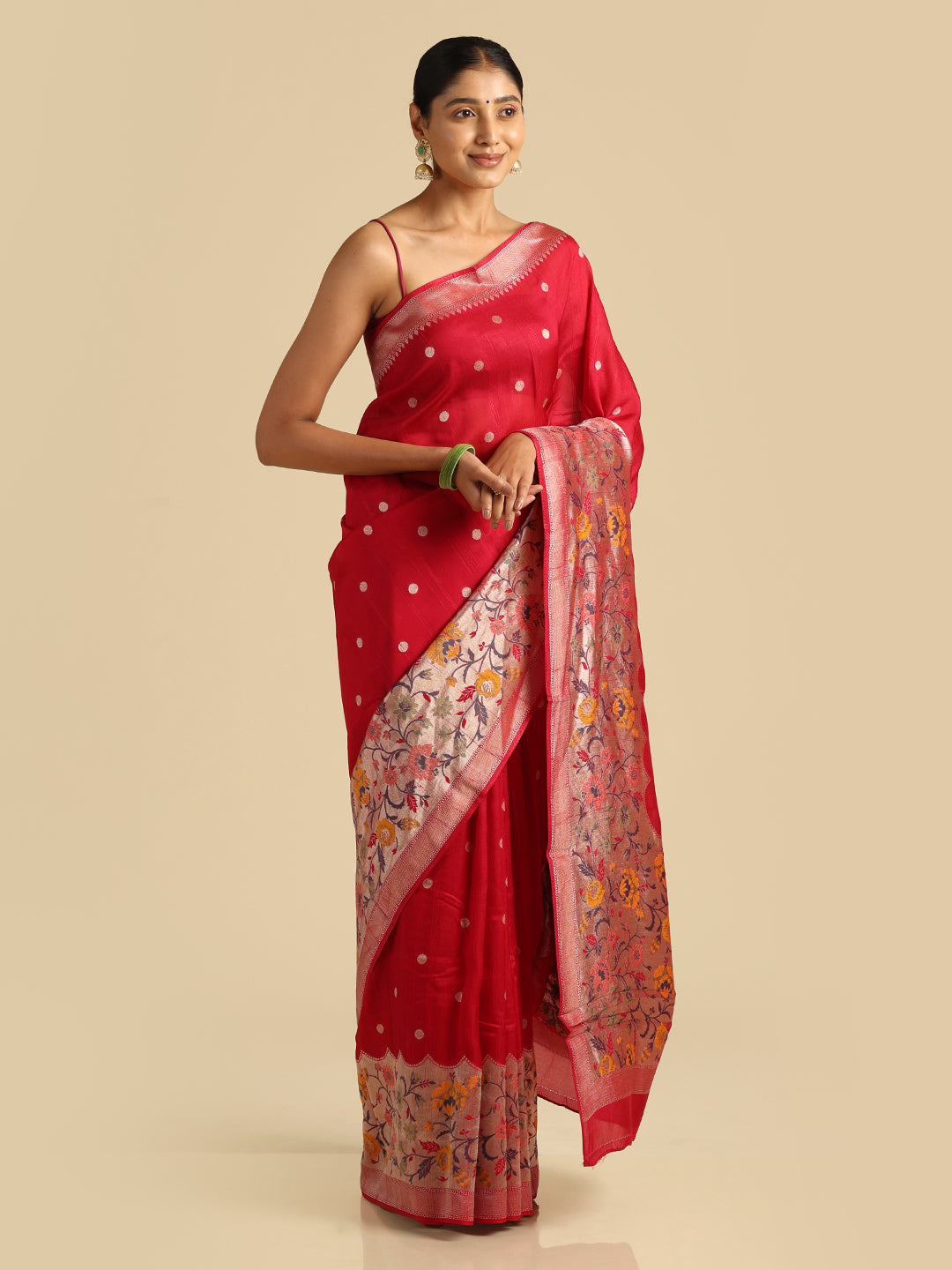 Kuberan red Banarasi Saree