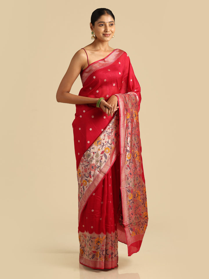 Kuberan red Banarasi Saree