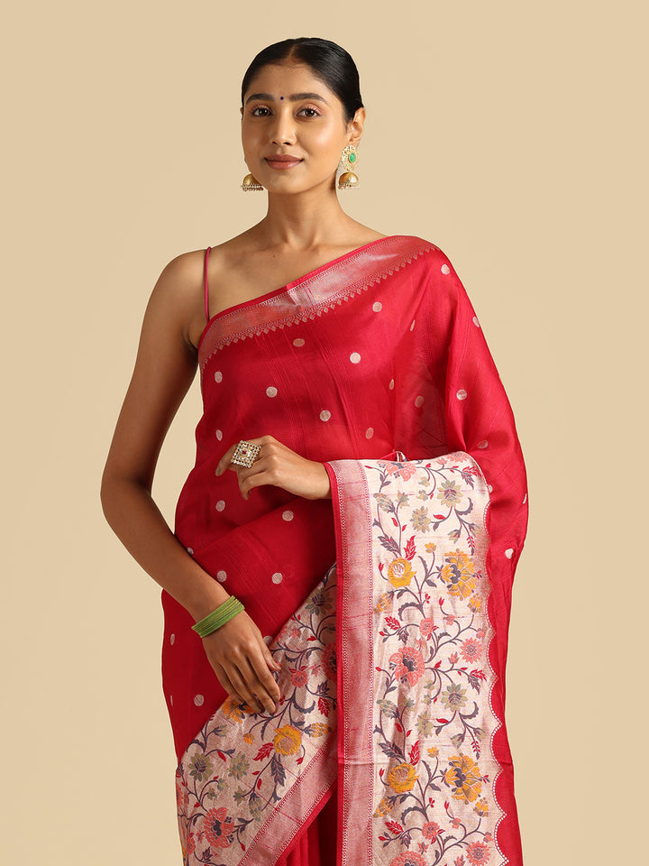 Kuberan red Banarasi Saree