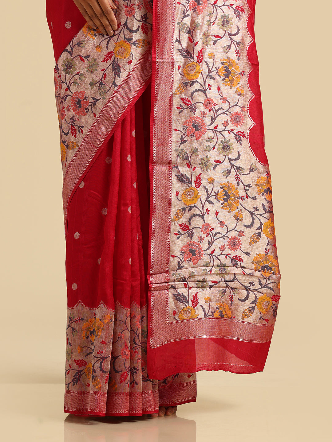 Kuberan red Banarasi Saree