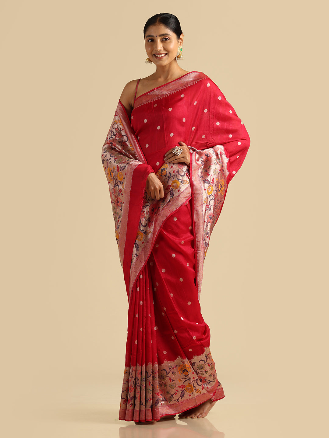Kuberan red Banarasi Saree