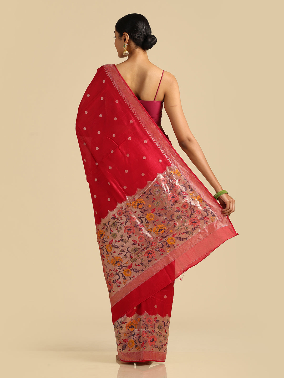 Kuberan red Banarasi Saree