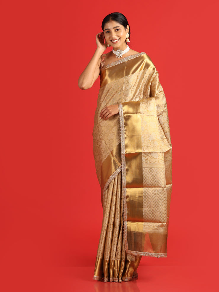 Kuberan  gold tissue saree