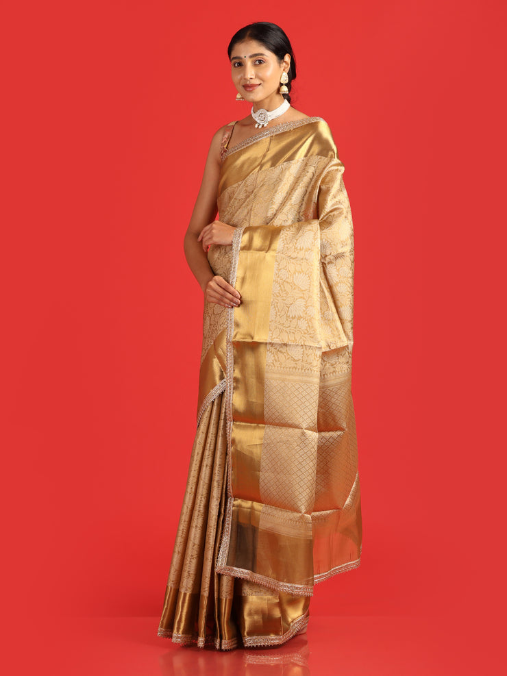 Kuberan  gold tissue saree