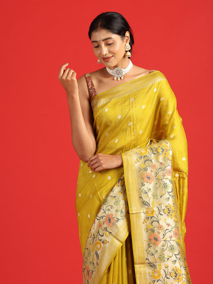 Kuberan yellowBanarasi Saree
