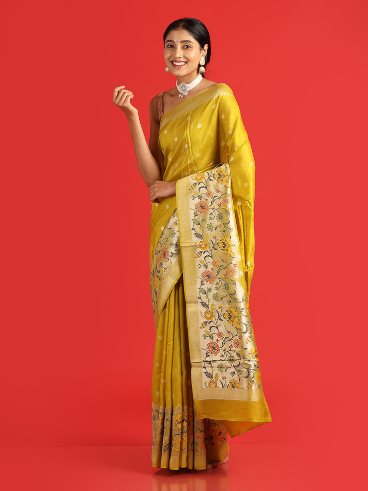Kuberan yellowBanarasi Saree